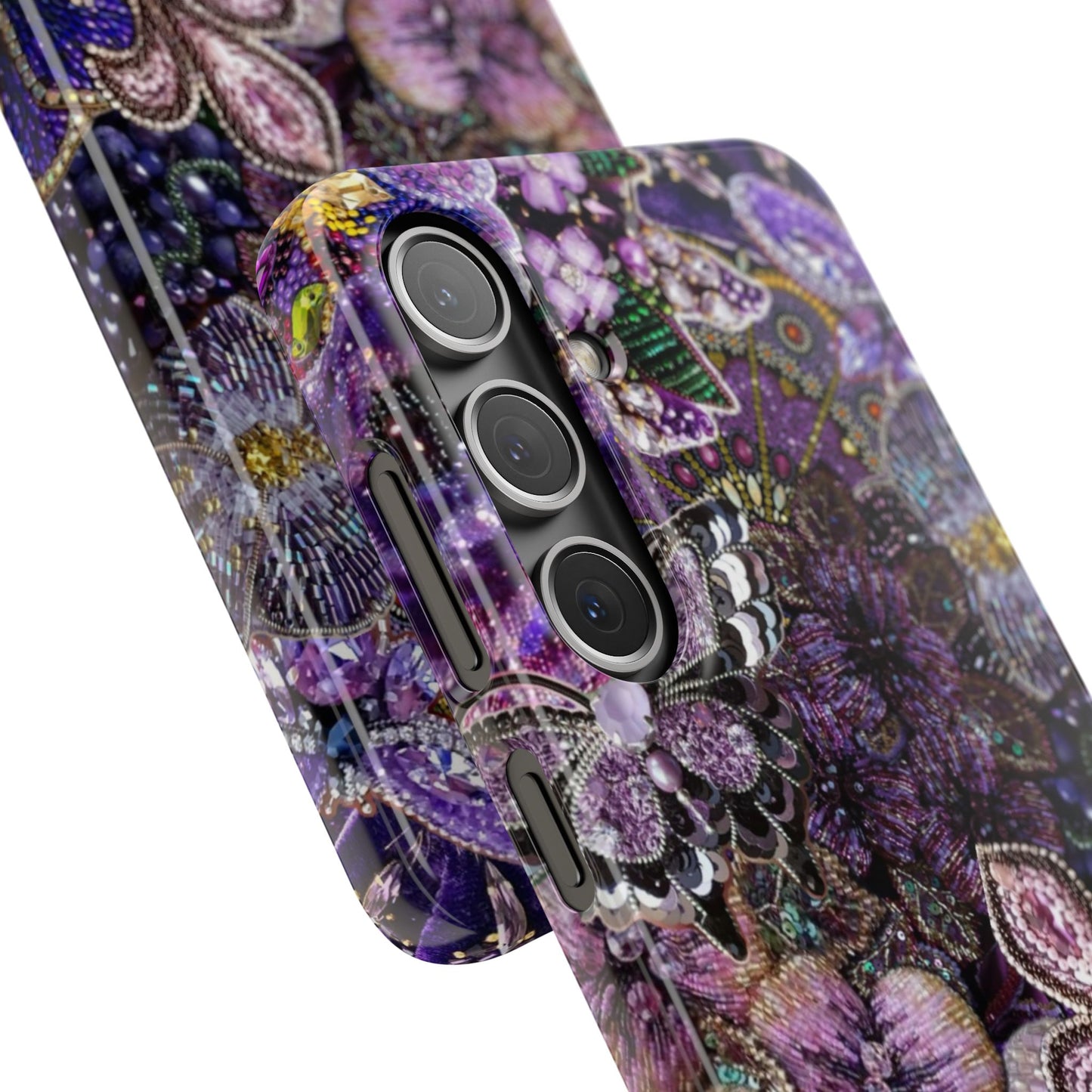 Purple Floral Butterfly Case