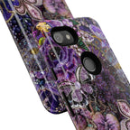Purple Fleur-de-Lis Floral Tough Phone Case