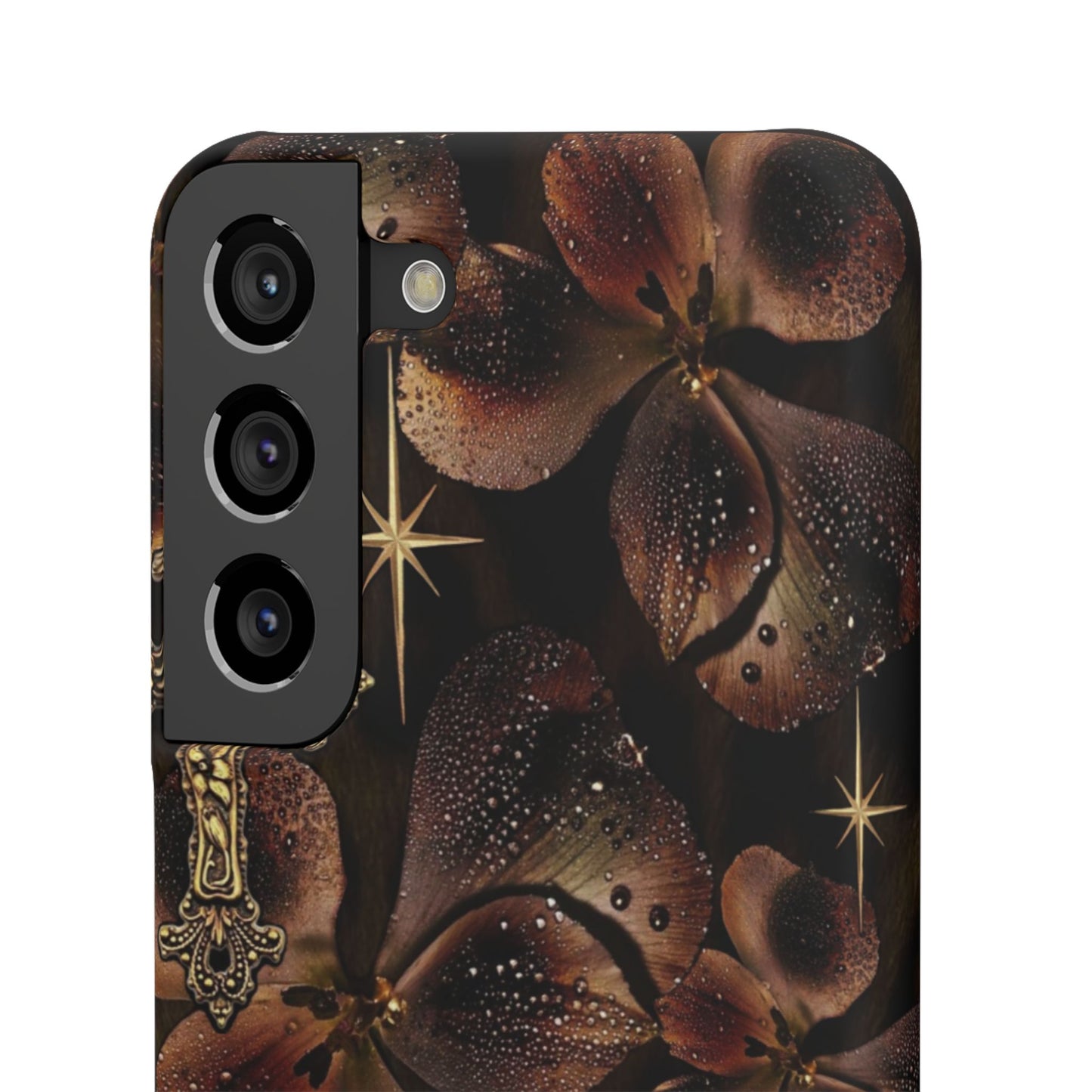 Brown Floral Cross Case