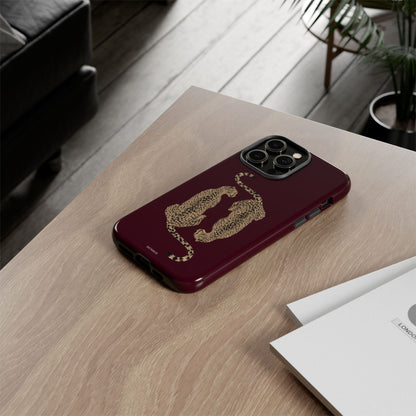 Burgundy Cheetah Tough Case