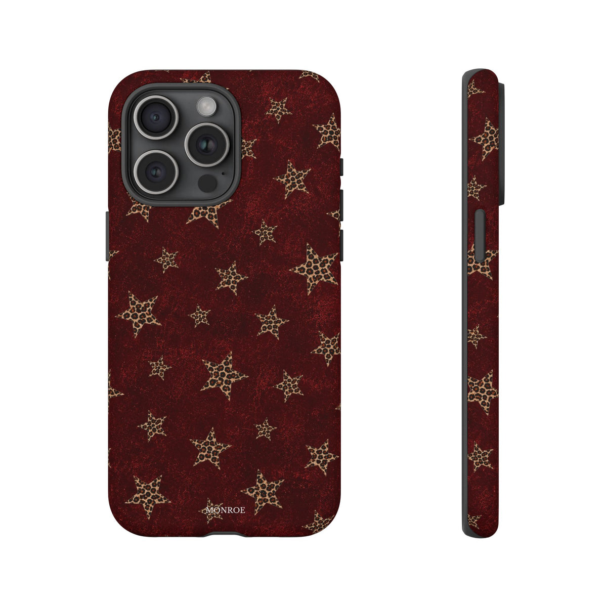 Burgundy Leopard Star Tough Case