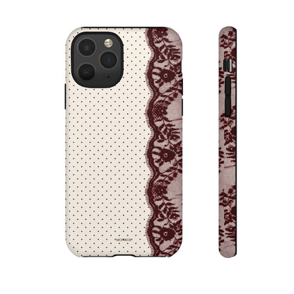 Burgundy Lace Edge Tough Case