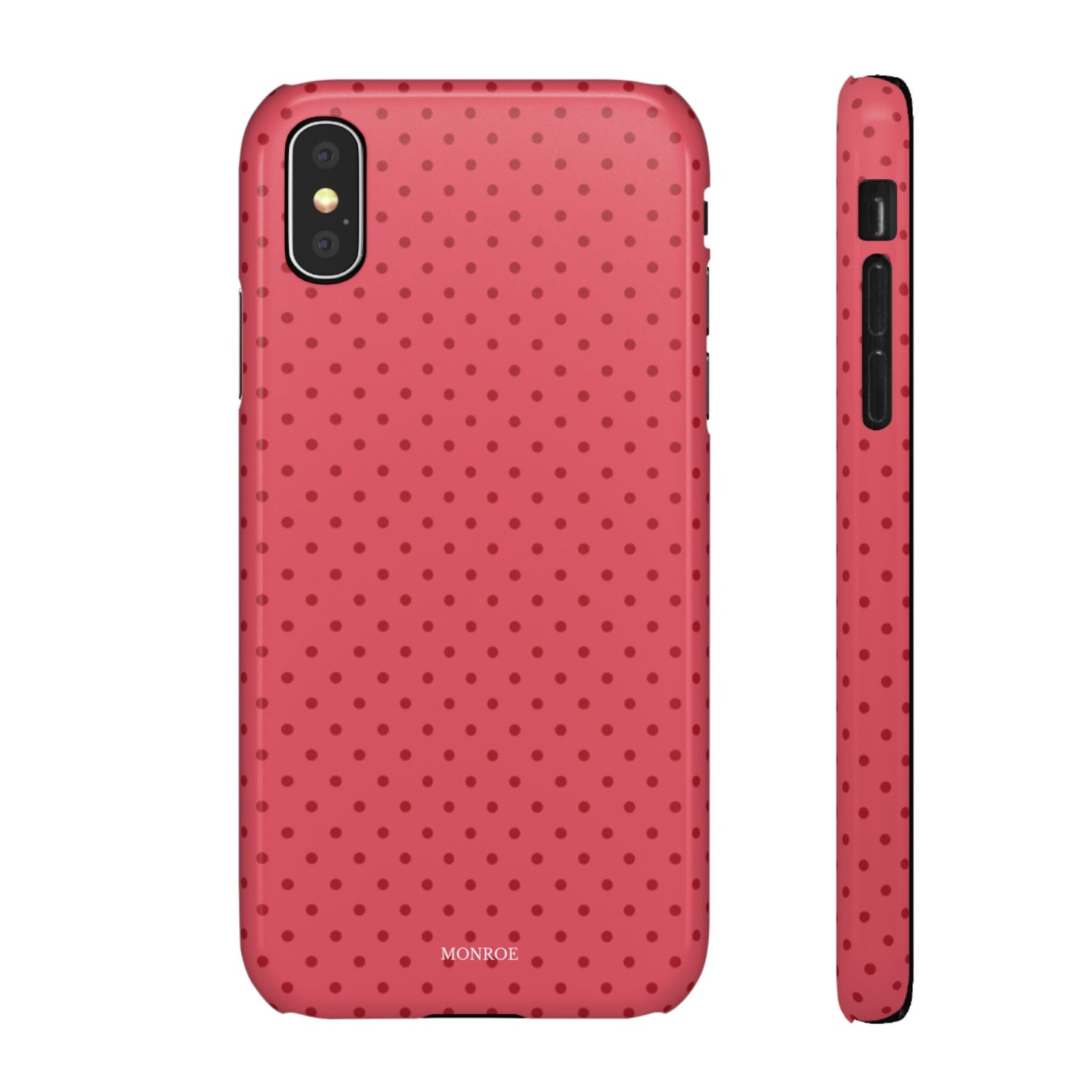 Coral Polka Dot Snap Phone Case