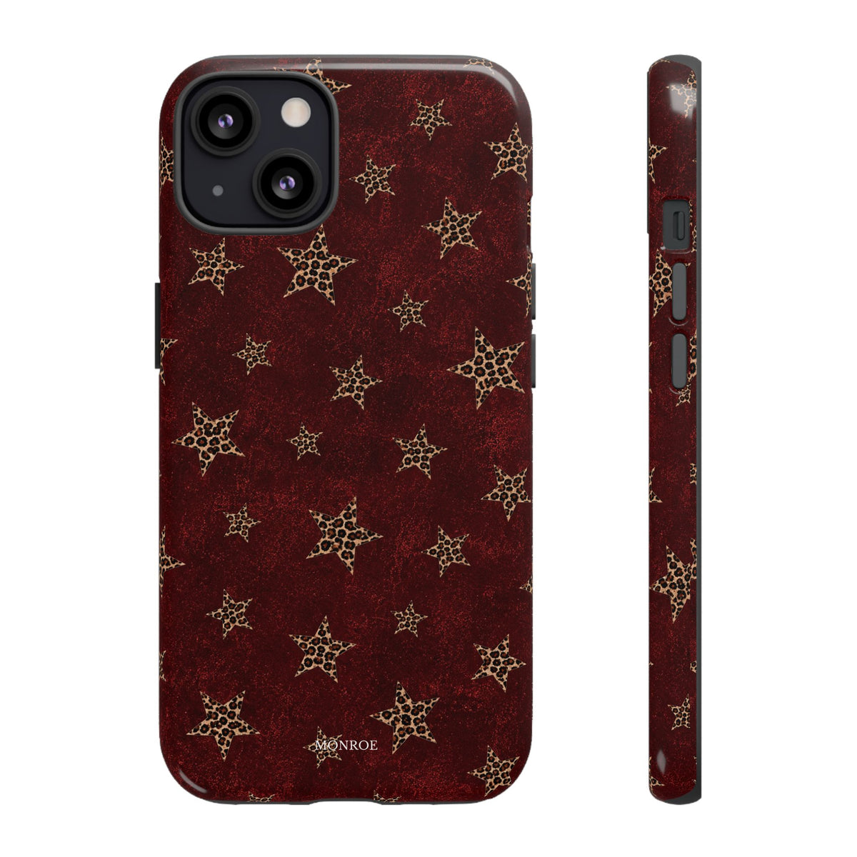 Burgundy Leopard Star Tough Case