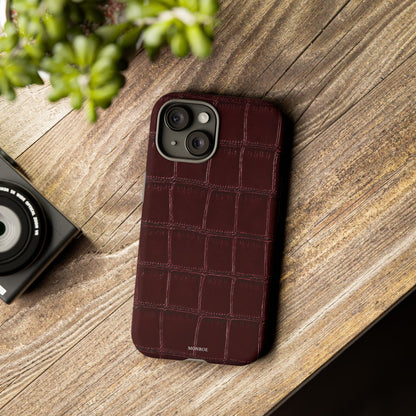 Burgundy Croc Tough Case