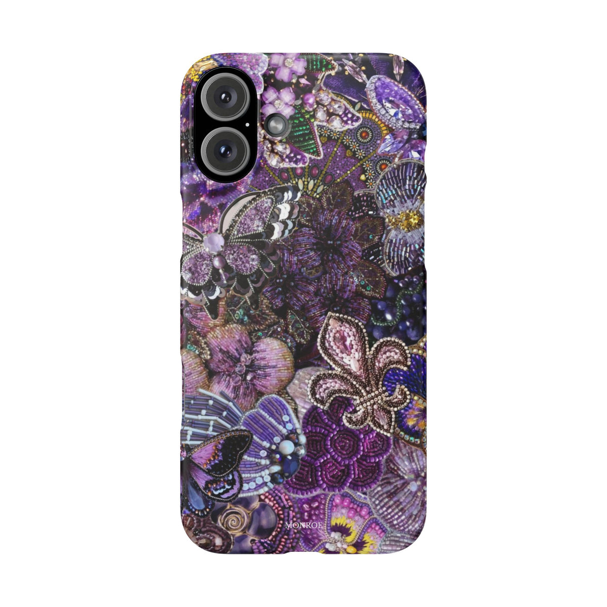 Purple Floral Butterfly Case