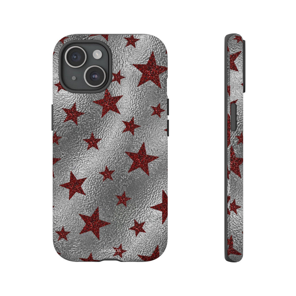 Silver Red Starry Tough Case