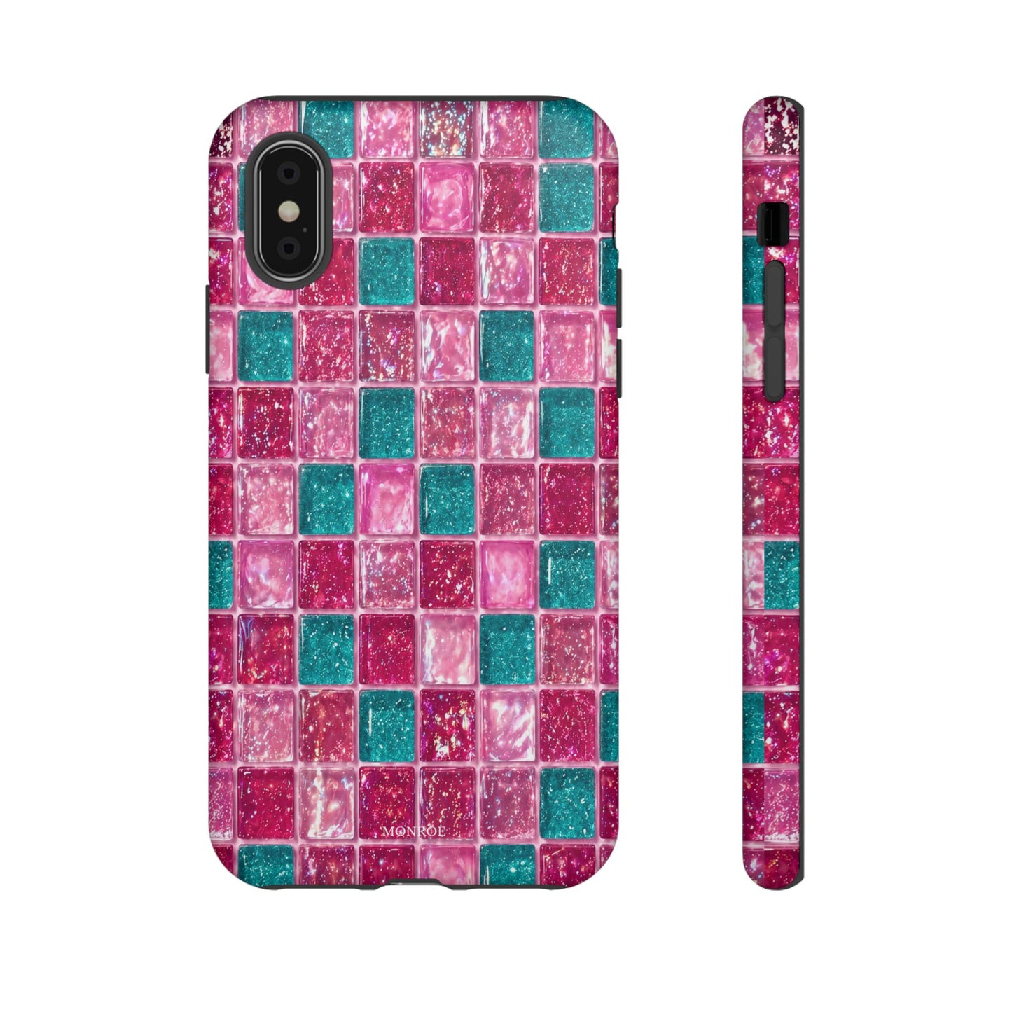 Pink Teal Mosaic Tough Case