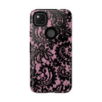 Pink Lace Pattern Tough Phone Case