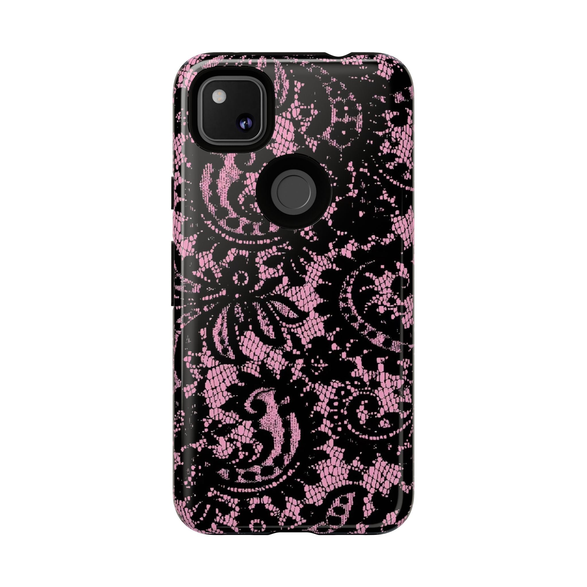 Pink Lace Pattern Tough Phone Case