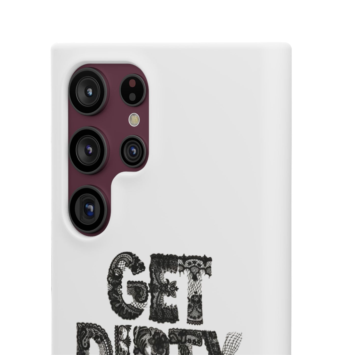 Get Dirty in Paris White Snap Case
