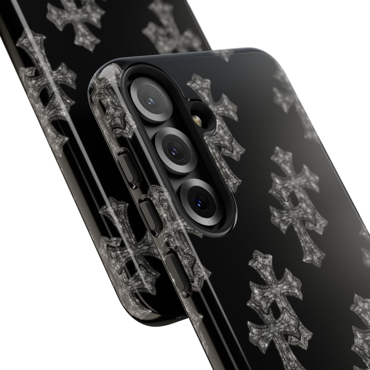 Black Crystal Cross Tough Case