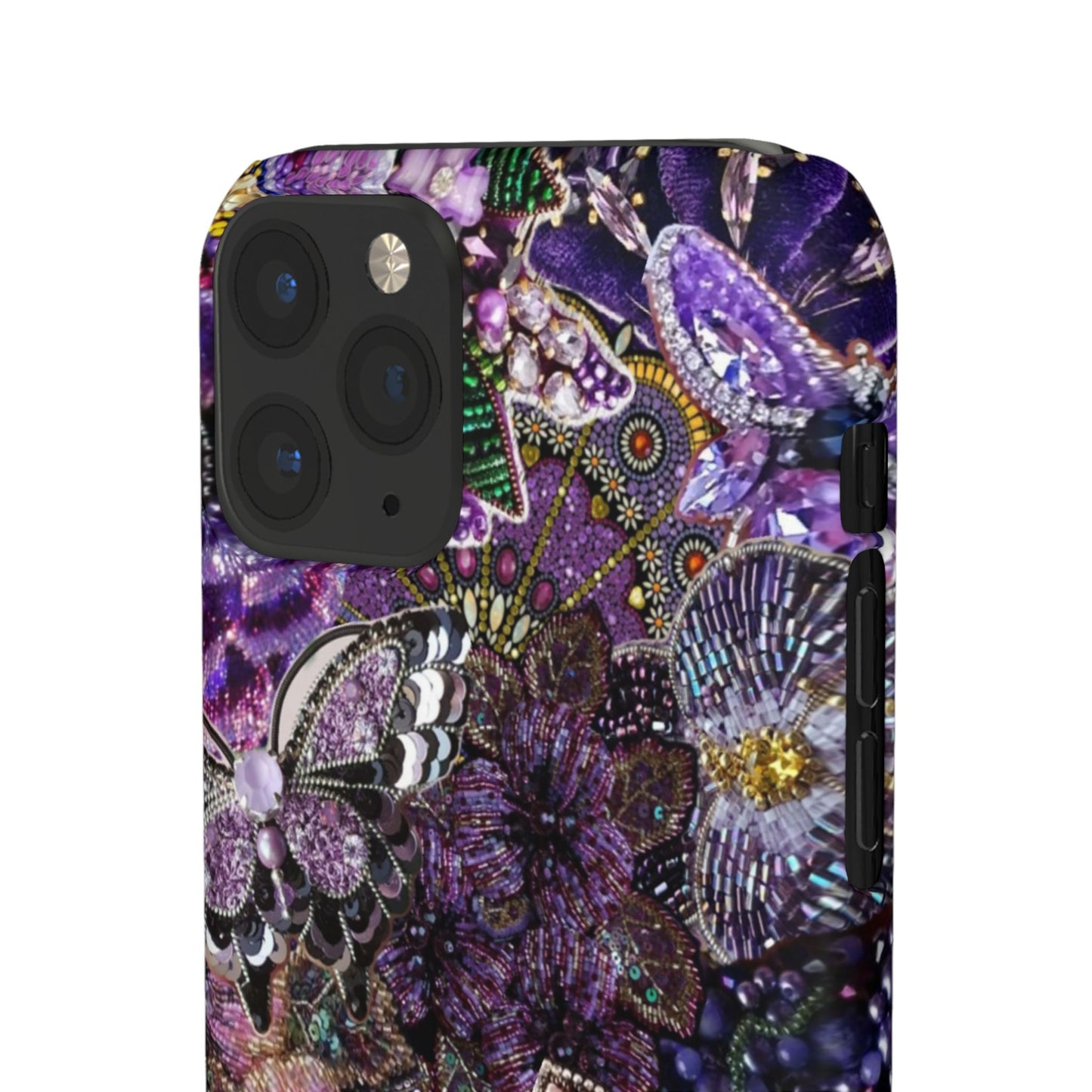 Purple Floral Butterfly Case