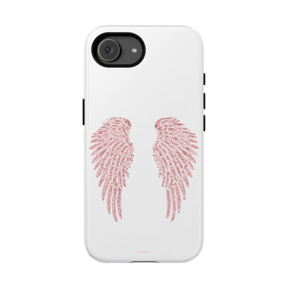 White & Pink Wings Tough Case