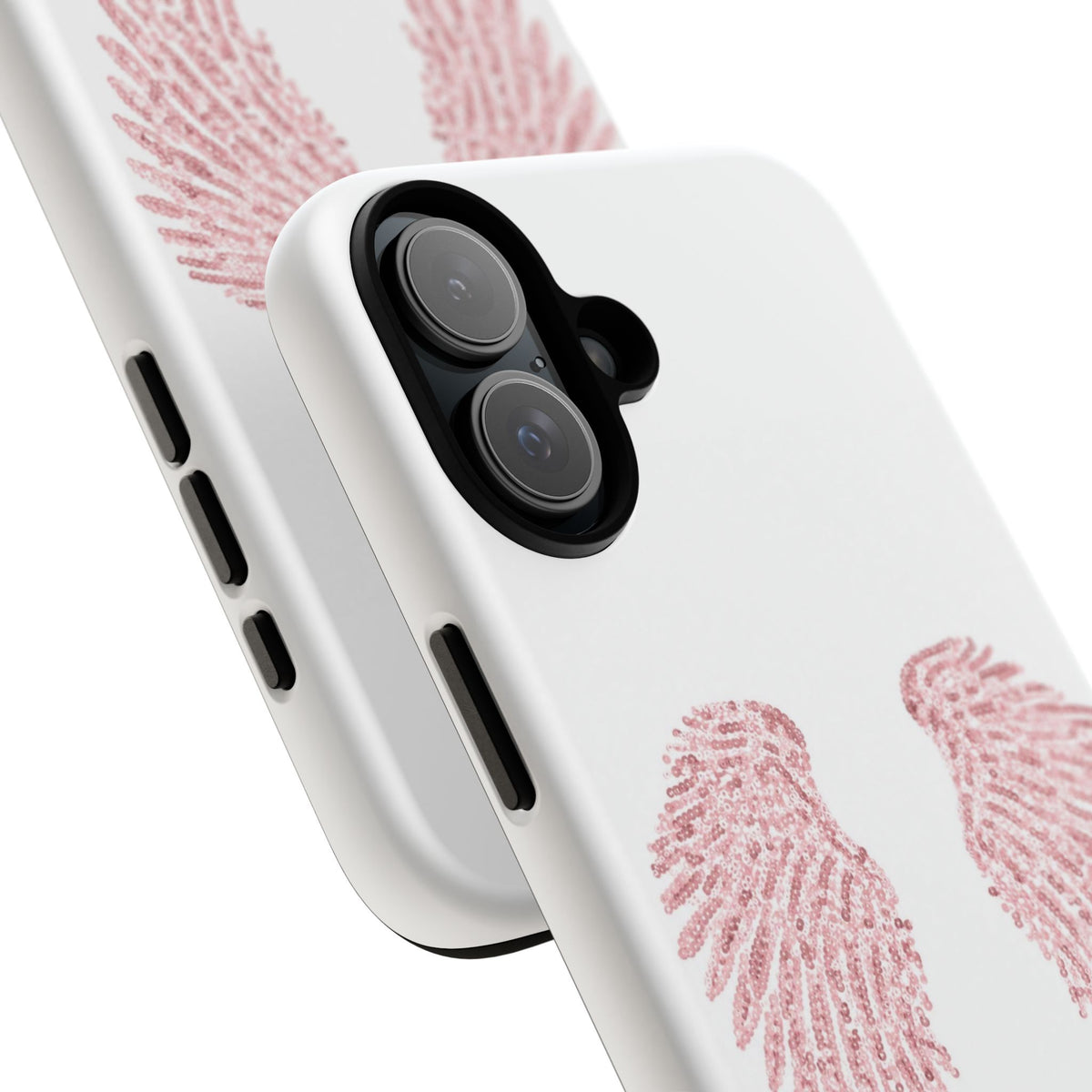 White & Pink Wings Tough Case