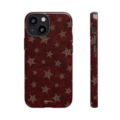 Burgundy Leopard Star Tough Case
