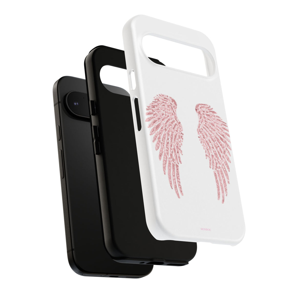White & Pink Wings Tough Case