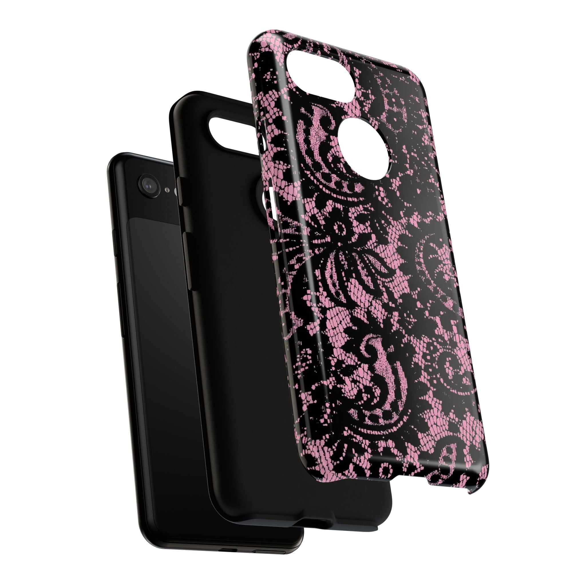 Pink Lace Pattern Tough Phone Case
