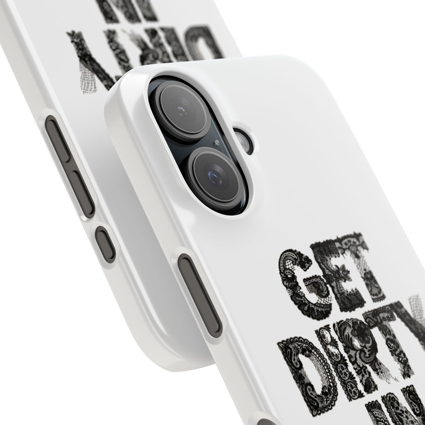 Get Dirty in Paris White Snap Case