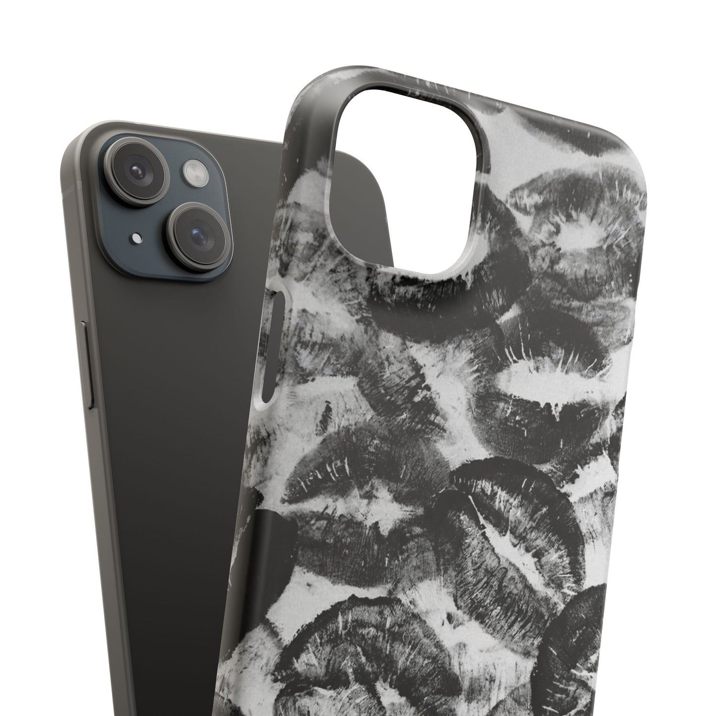 Black & White Kiss Print Case