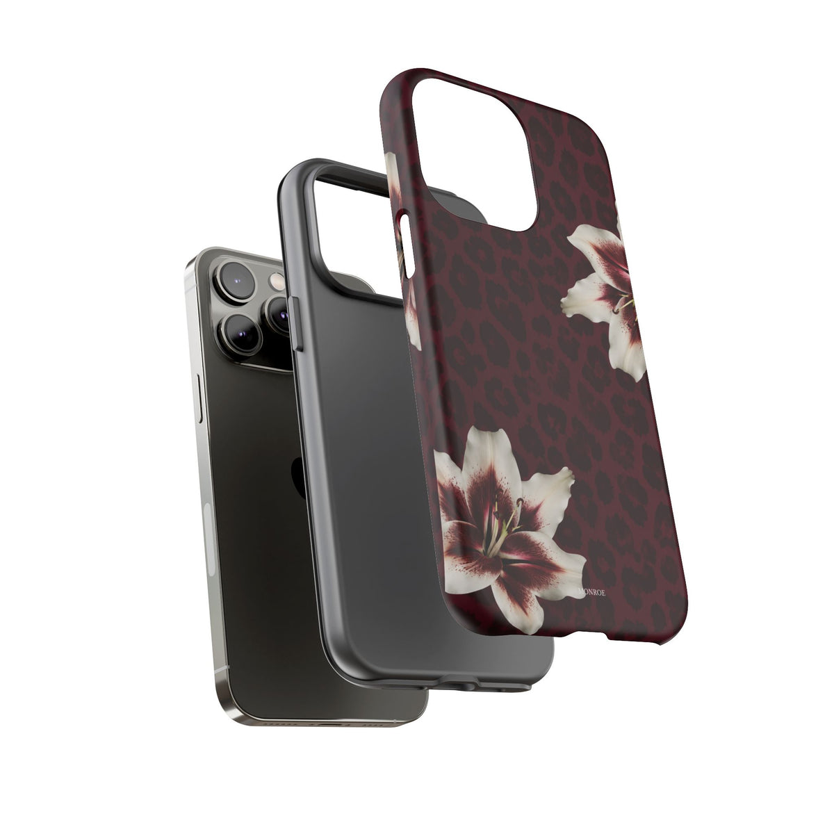 Burgundy Lily Leopard Tough Case