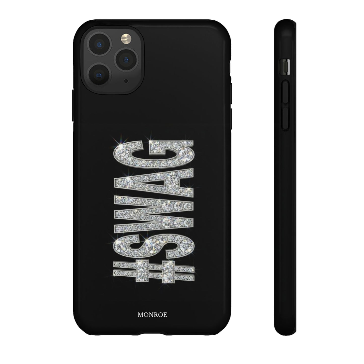 “#SWAG” Black Bling Tough Case