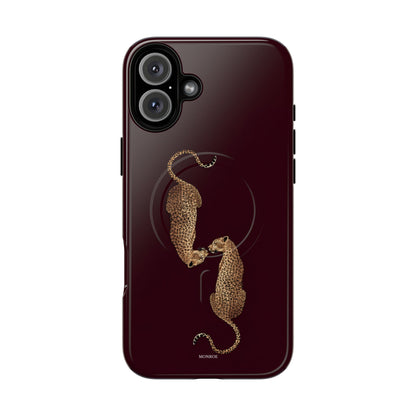 Burgundy Leopard Duo MagSafe Case