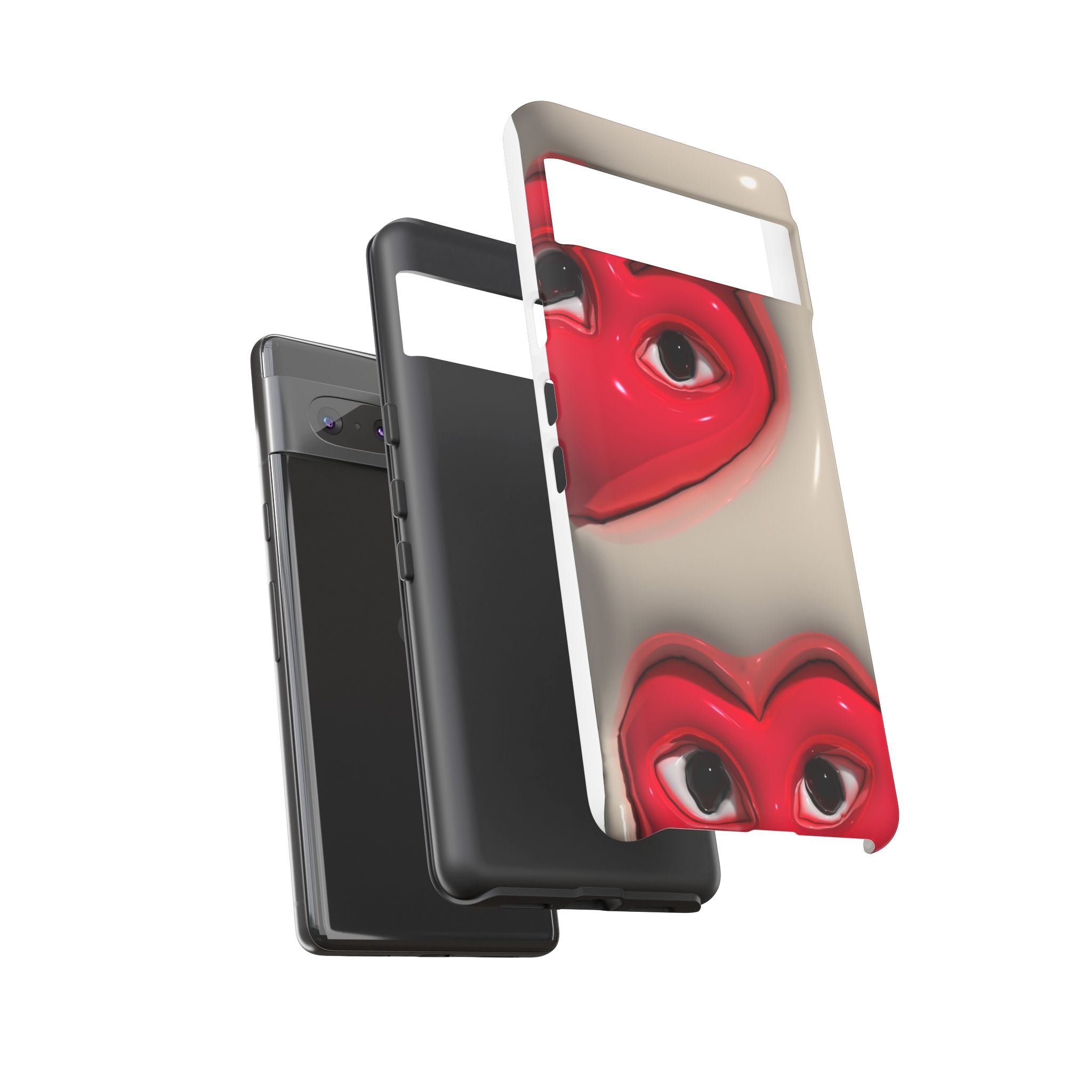 3D Hearts Phone Case