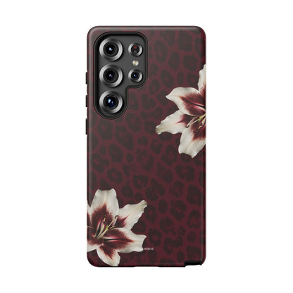 Burgundy Lily Leopard Tough Case