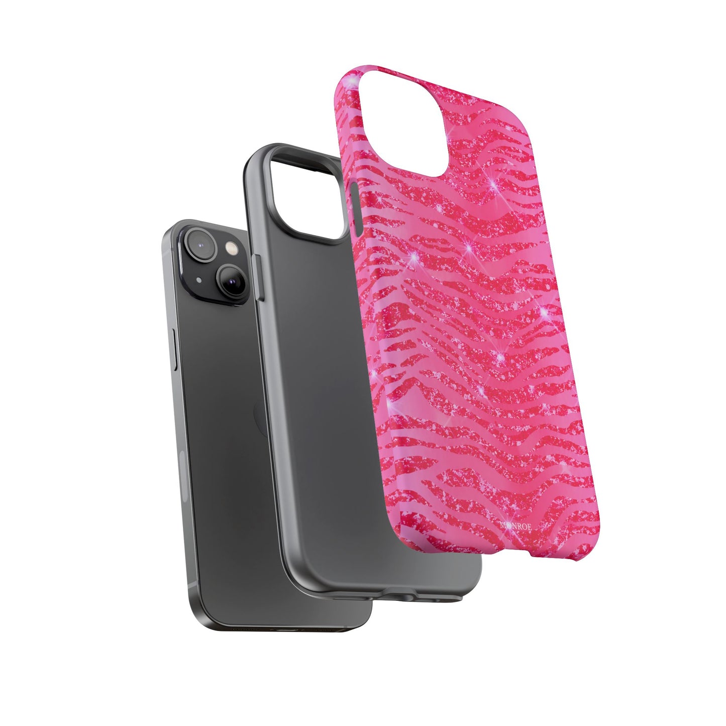 Pink Glitter Zebra Tough Case