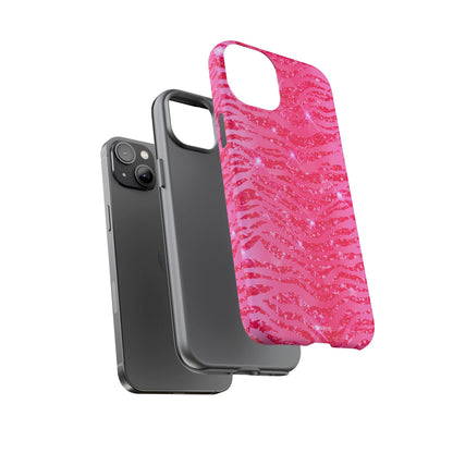 Pink Glitter Zebra Tough Case