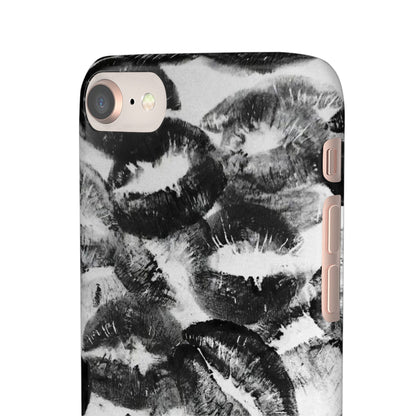 Black & White Kiss Print Case