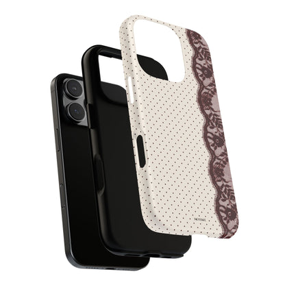 Burgundy Lace Edge Tough Case