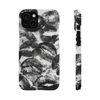 Black & White Kiss Print Case