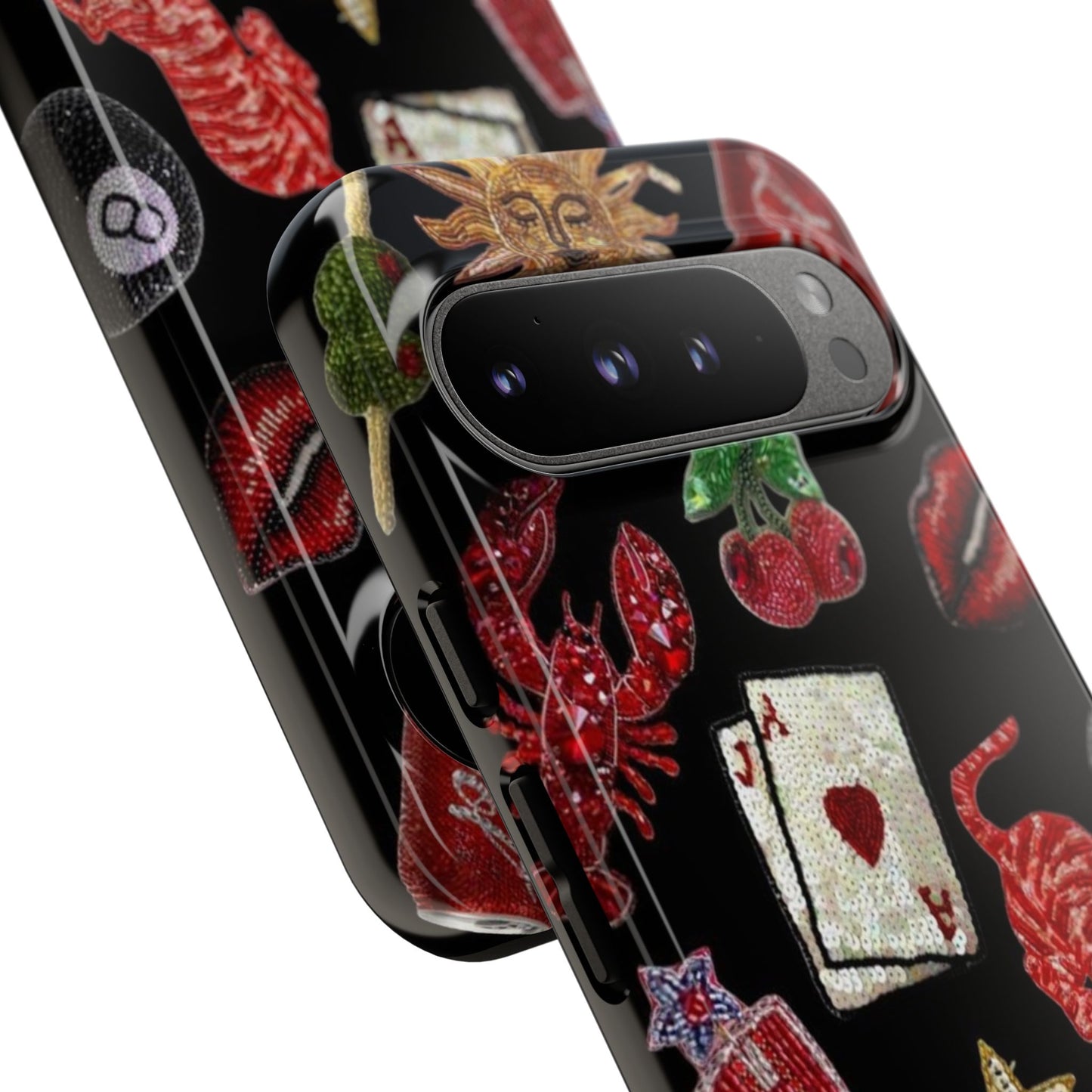 Retro Patch Motif Tough Case