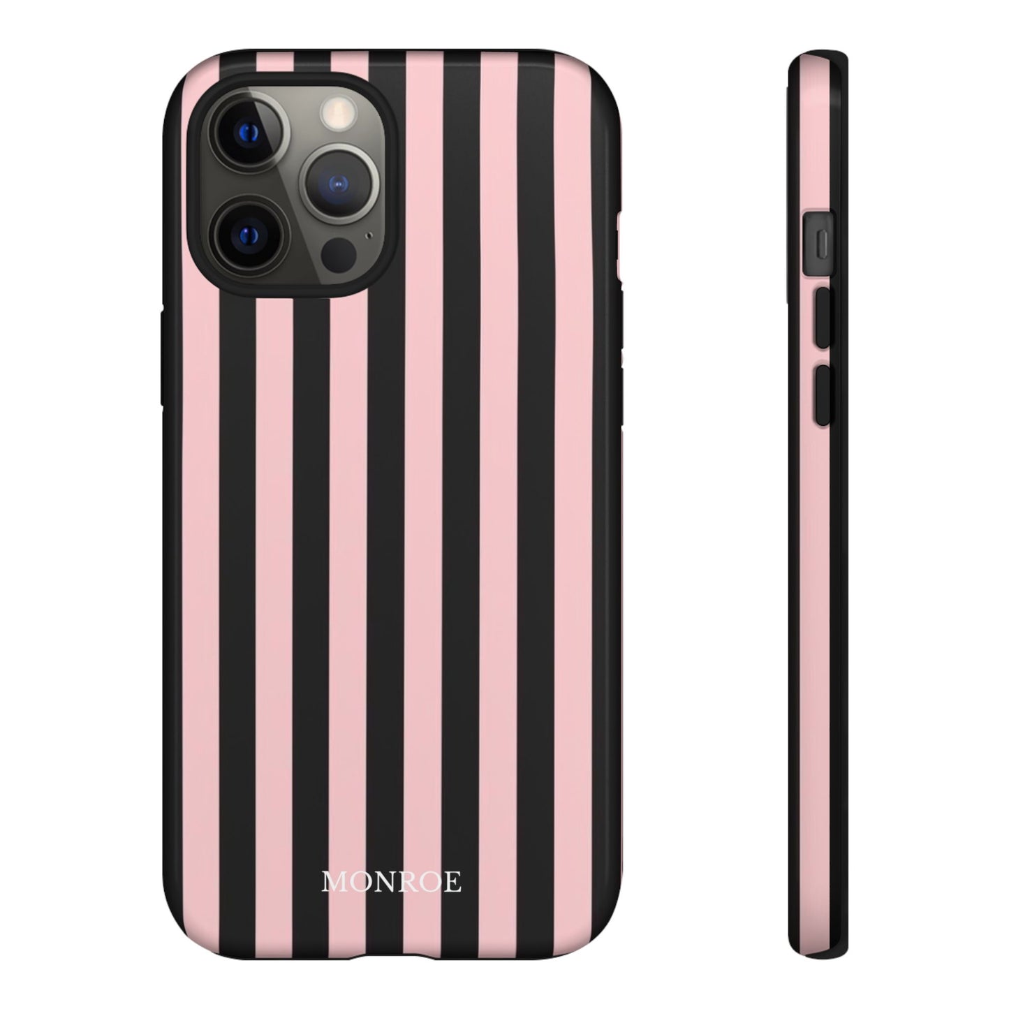 Striped Pink & Black Tough Case