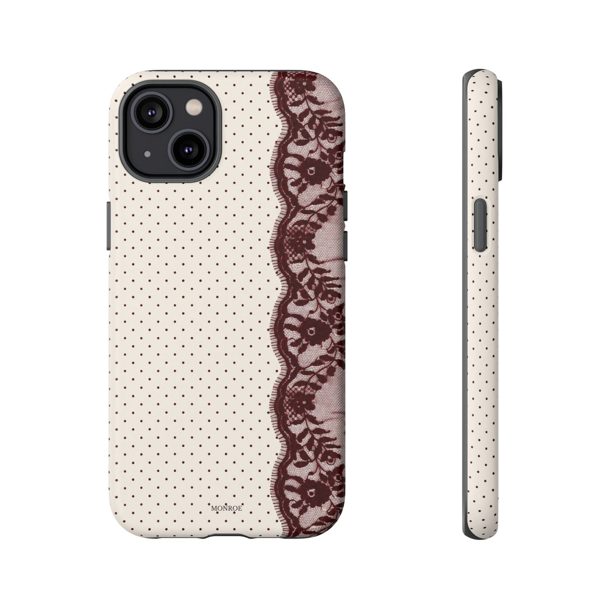 Burgundy Lace Edge Tough Case
