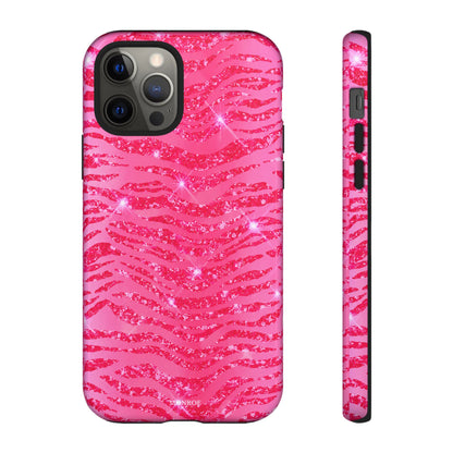 Pink Glitter Zebra Tough Case