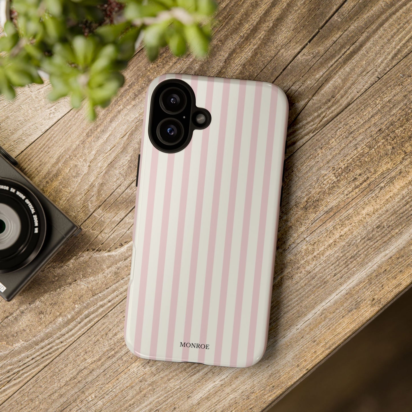 Light Pink Stripe Tough Phone Case