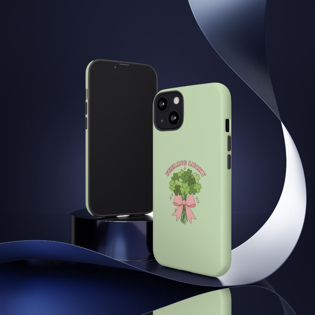 ‘Feeling Lucky' Clover Bouquet Tough Phone Case