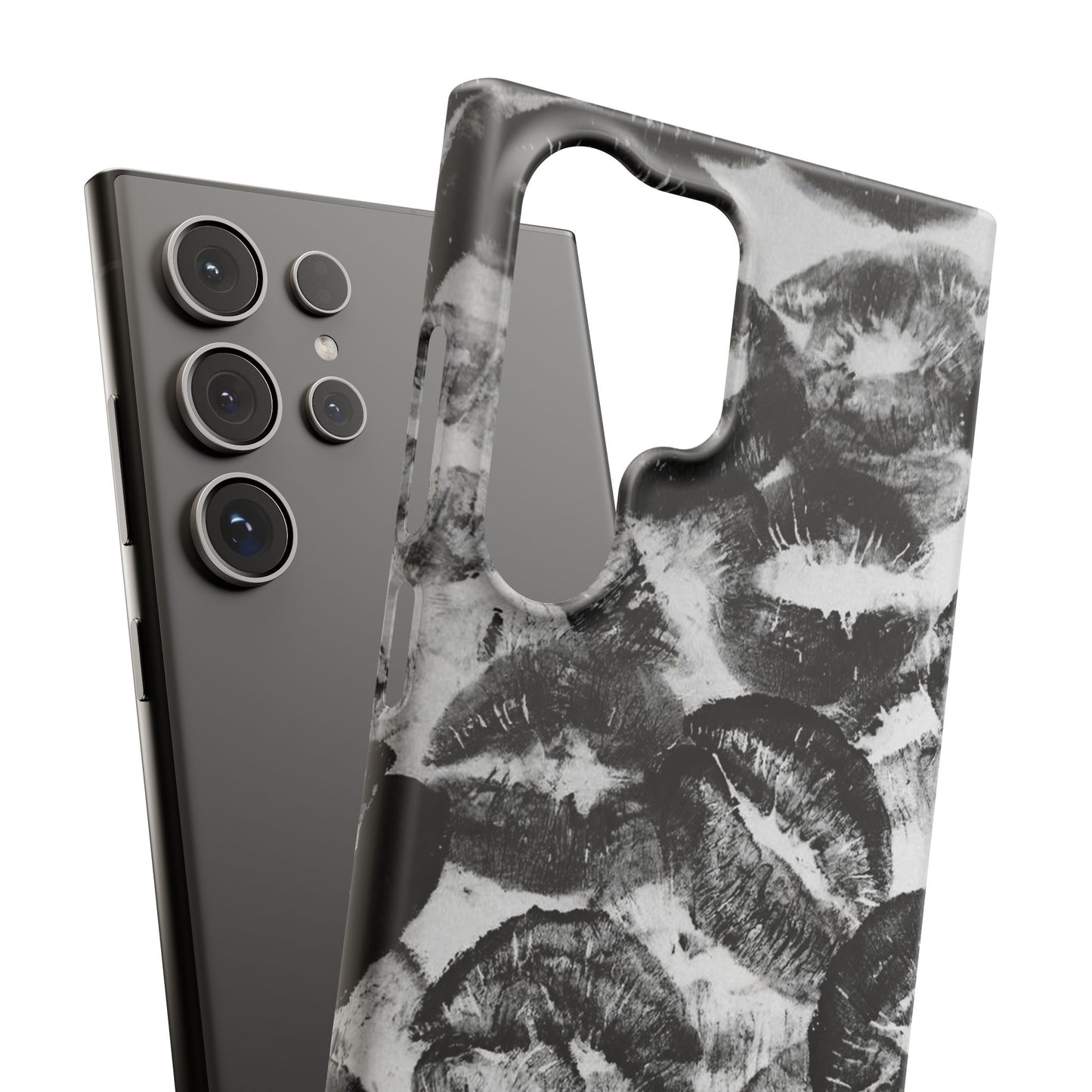 Black & White Kiss Print Case