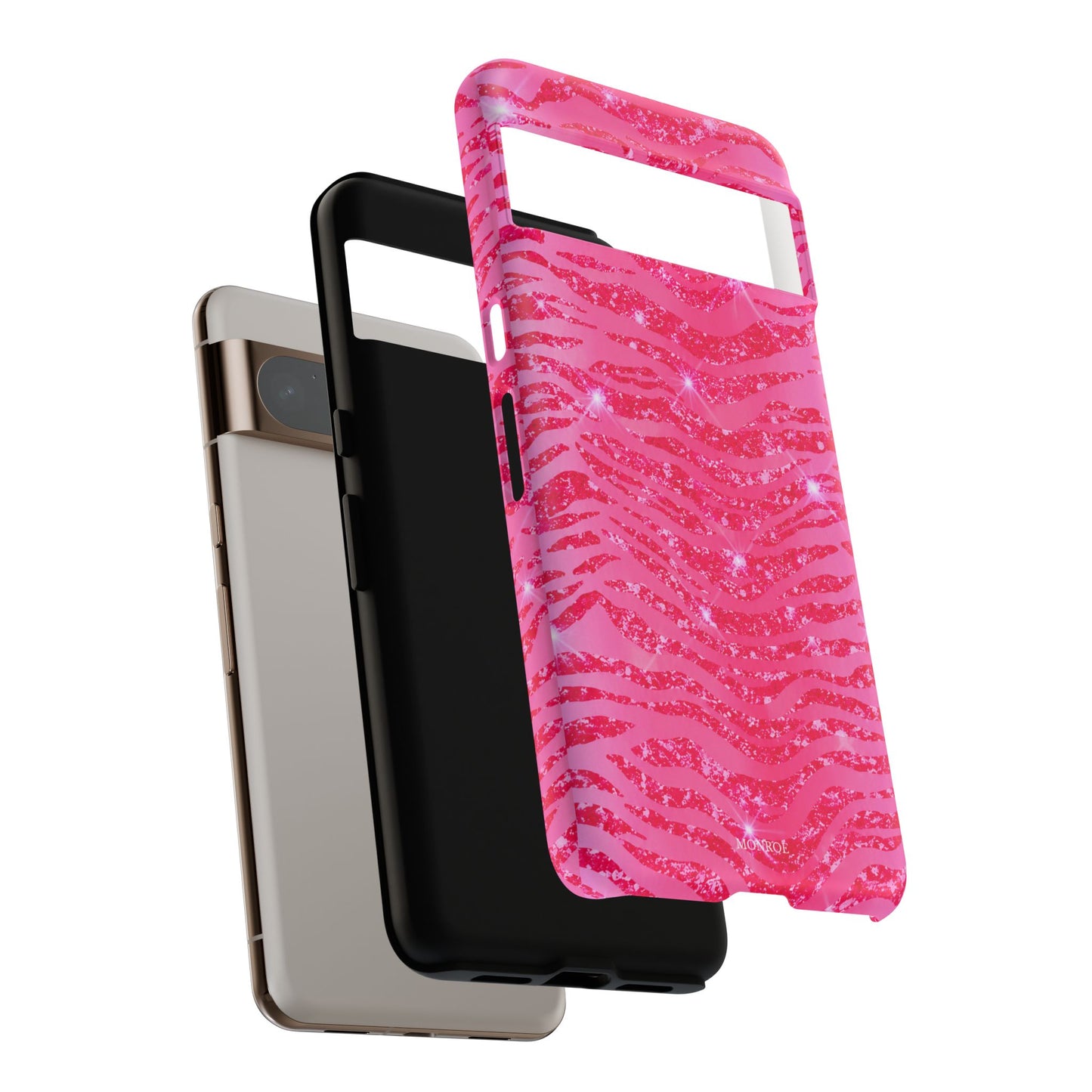 Pink Glitter Zebra Tough Case