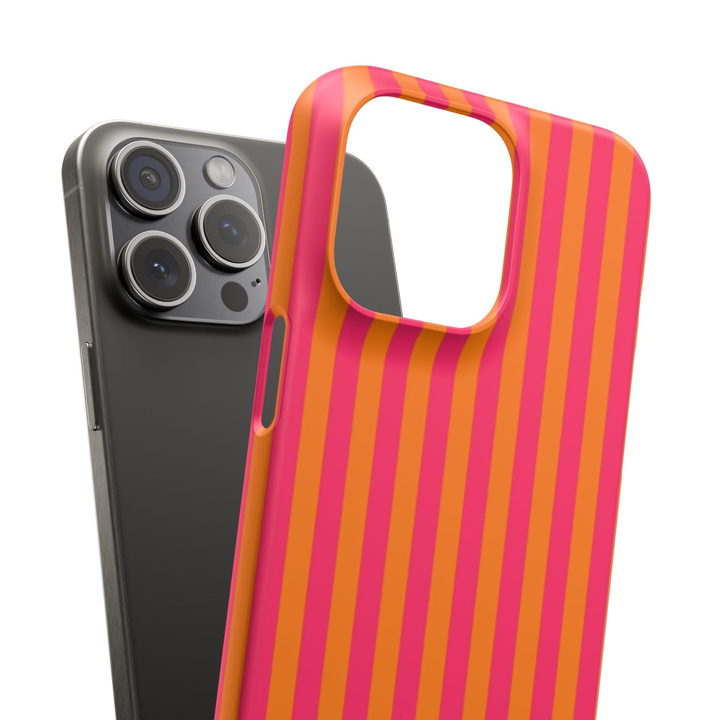 Striped Orange & Pink Case