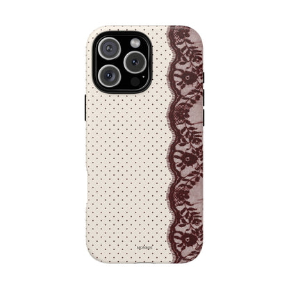Burgundy Lace Edge Tough Case