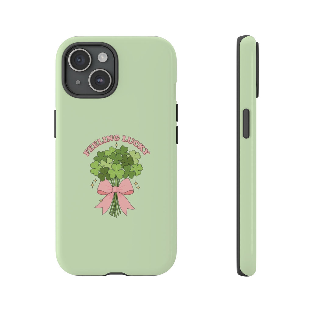 ‘Feeling Lucky' Clover Bouquet Tough Phone Case