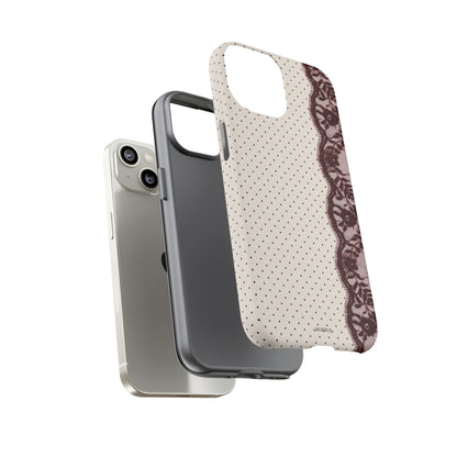 Burgundy Lace Edge Tough Case