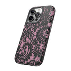 Pink Lace Pattern Tough Phone Case