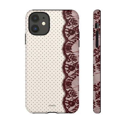 Burgundy Lace Edge Tough Case