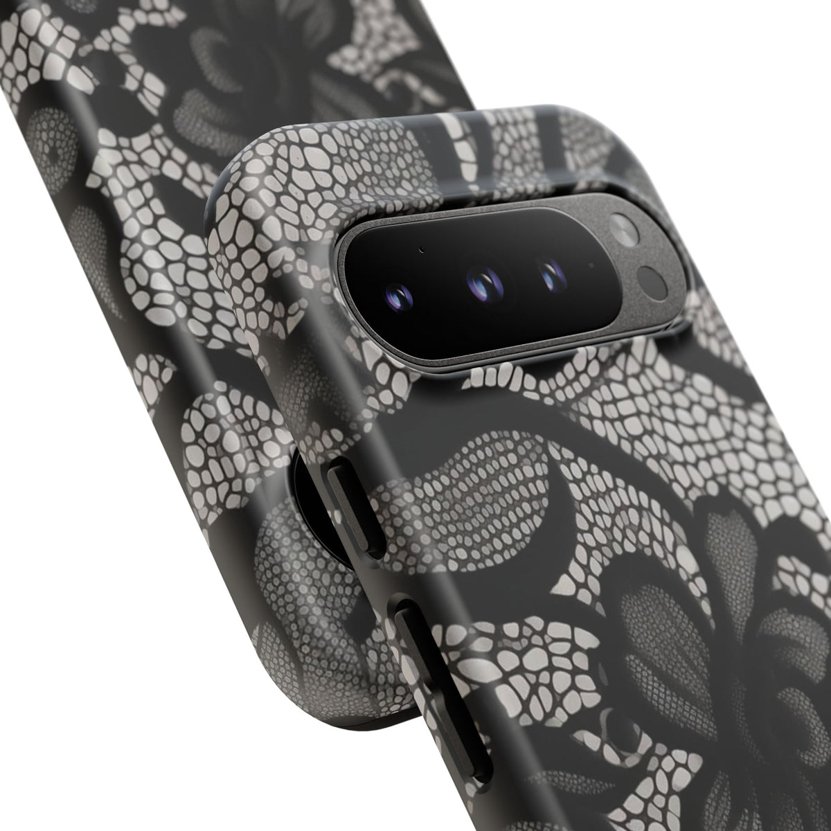Black Floral Vintage Case