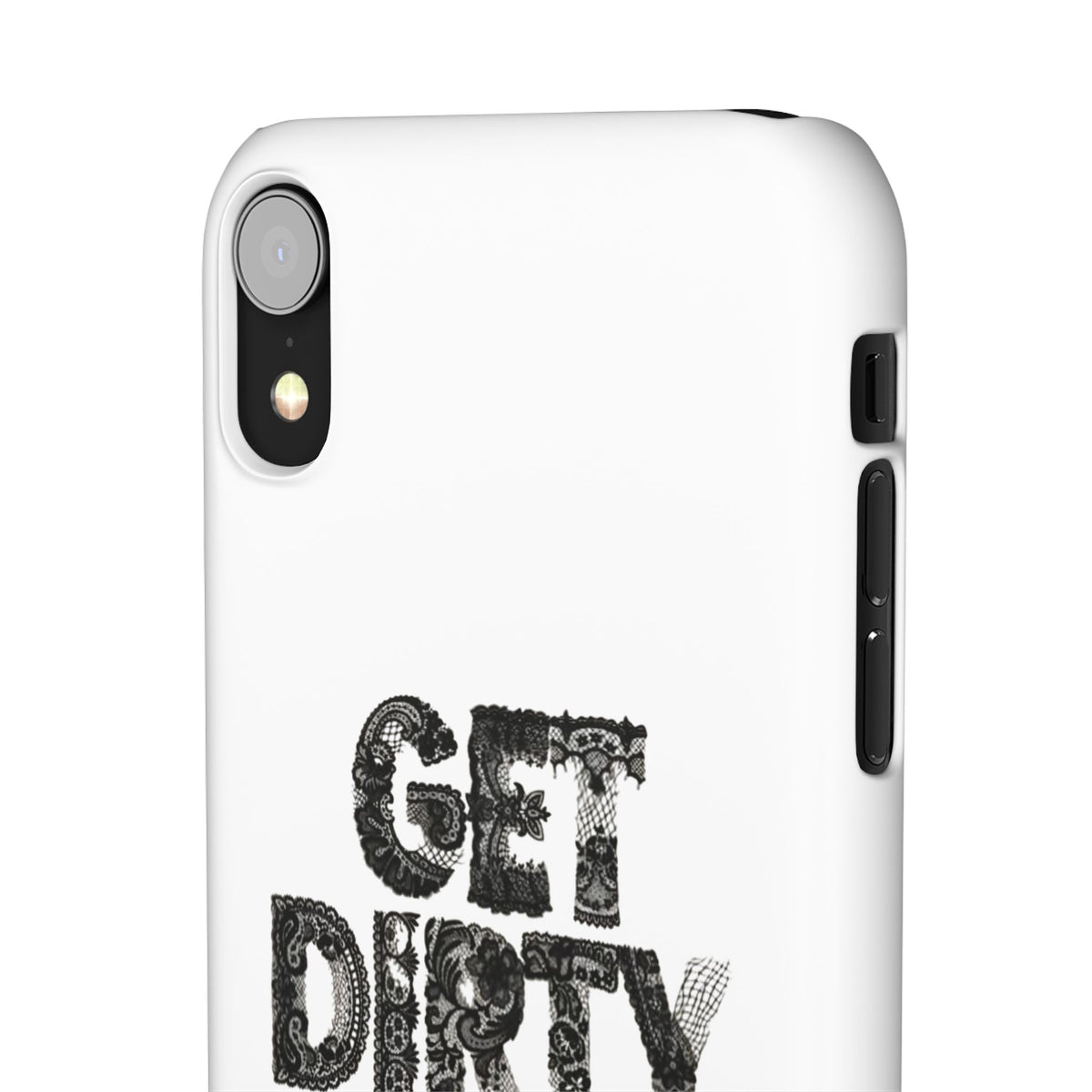 Get Dirty in Paris White Snap Case